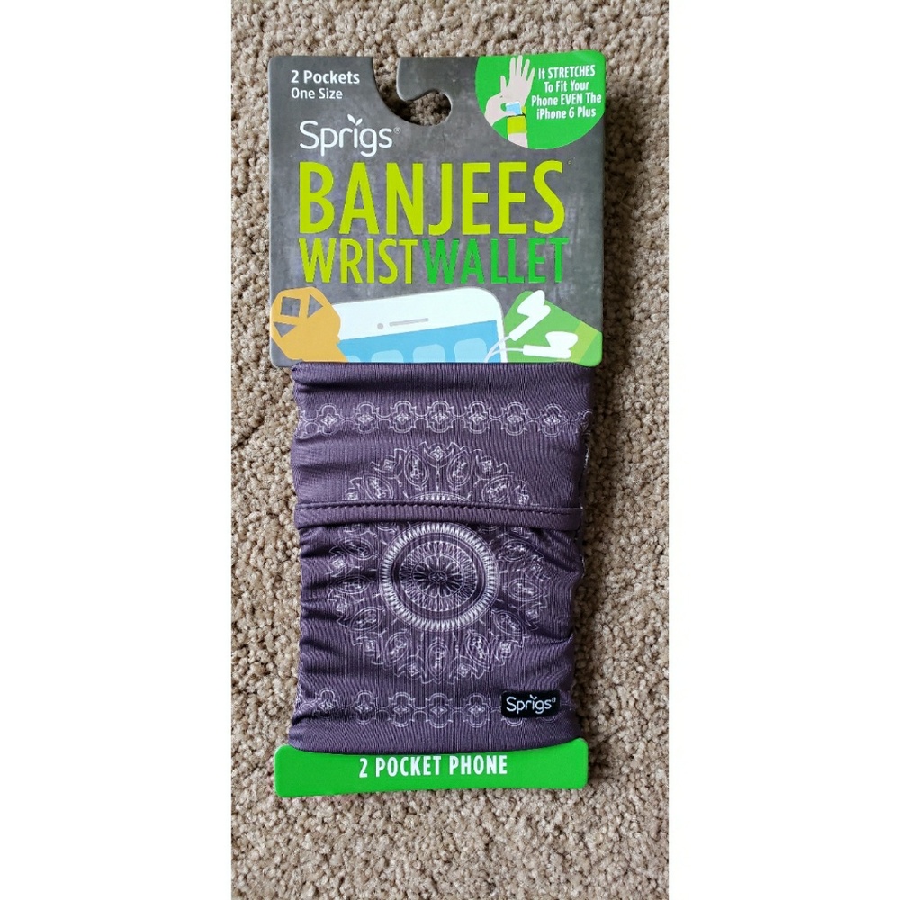 NWT Sprigs Banjees Wrist Wallets in Grey and black